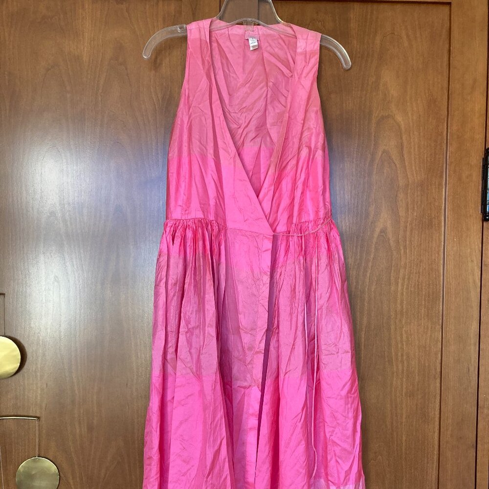 Pink Silk Dosa Wrap Dress
